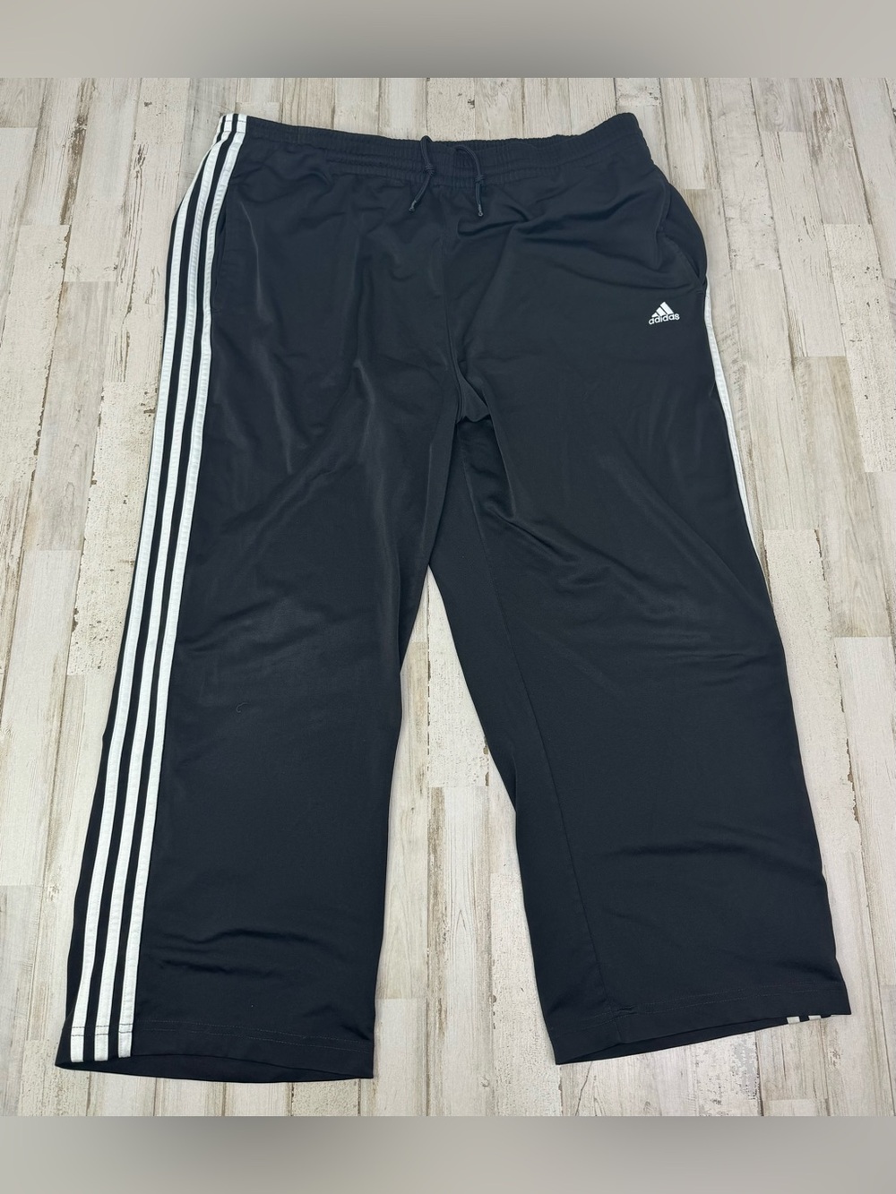 Adidas Climalite Men’s 2XL Sweatpants Black White Stripe - Picture 1 of 9